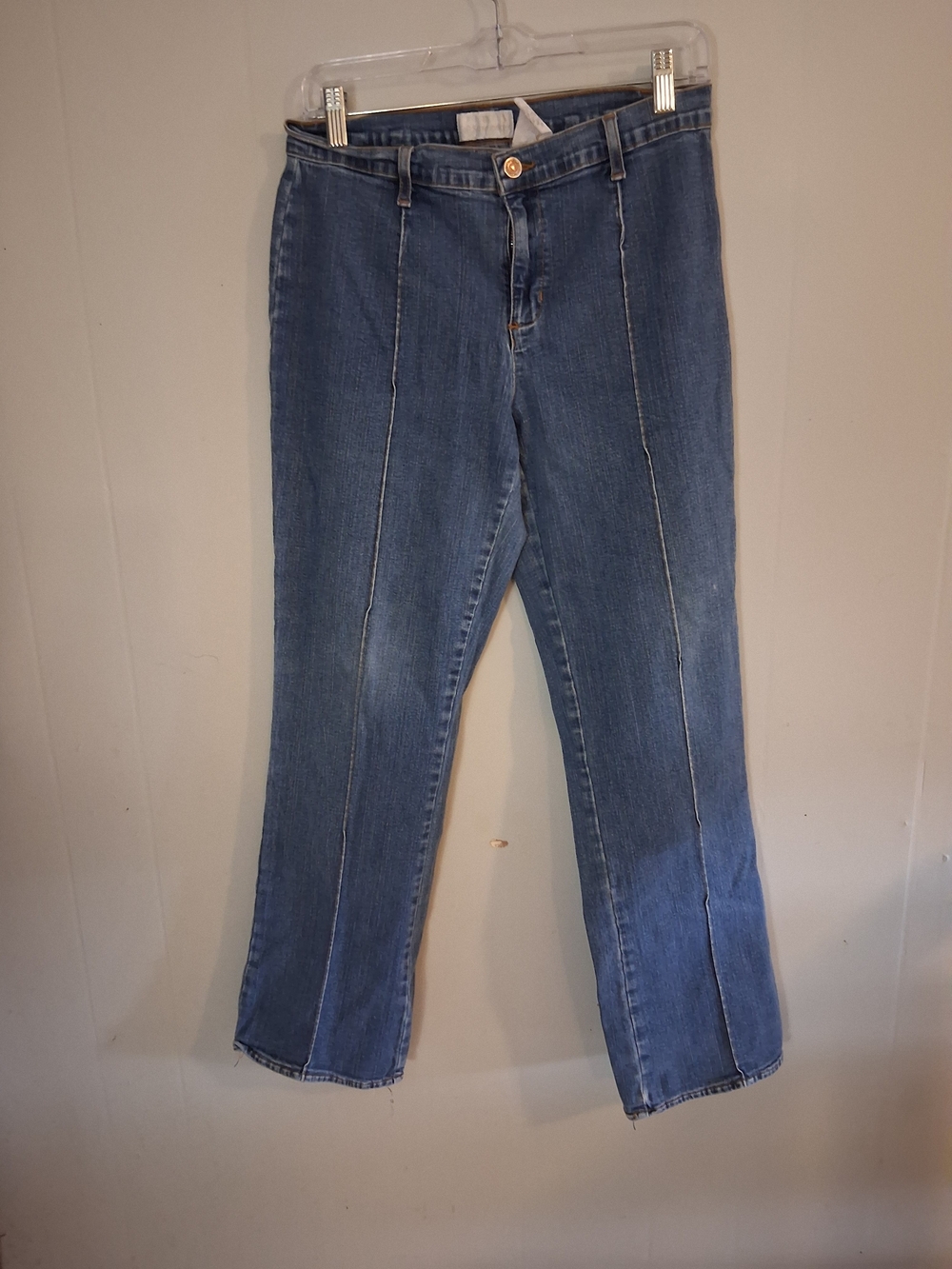 Soft Surroundings Stretch Denim Jeans With Pin-Tuck Seam Size 30 Waist